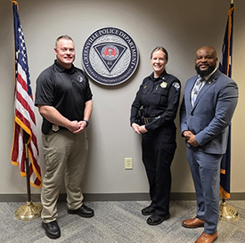 Greenville P.D. Officer Tankersley, MAJ Mullinax and Marketer Victor