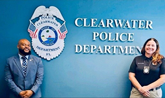 Army PaYS Marketer Victor Fleming with Clearwater Police Department’s Corporal Melody Phelps Army PaYS Marketer Victor Fleming with Clearwater Police Department’s Corporal Melody Phelps