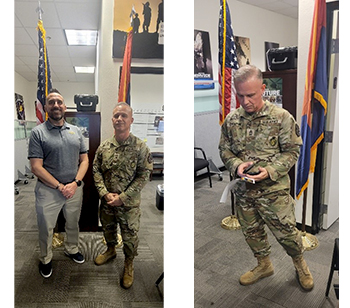 Roy and MSG Champine --- MSG Champine registers for Army PaYS